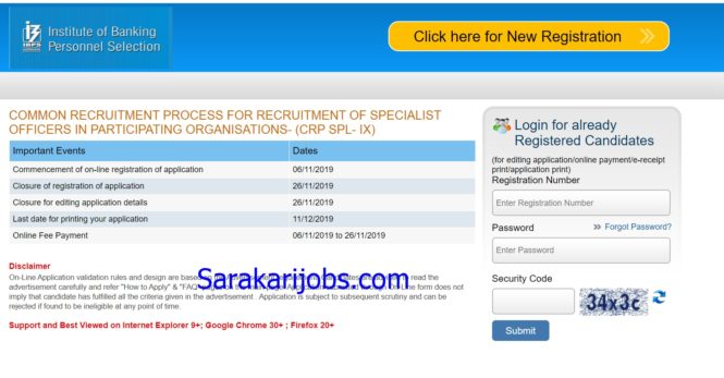 IBPS Recruitment 2019: Apply for 1163 Specialist Officer Posts, Last Date Nov 26